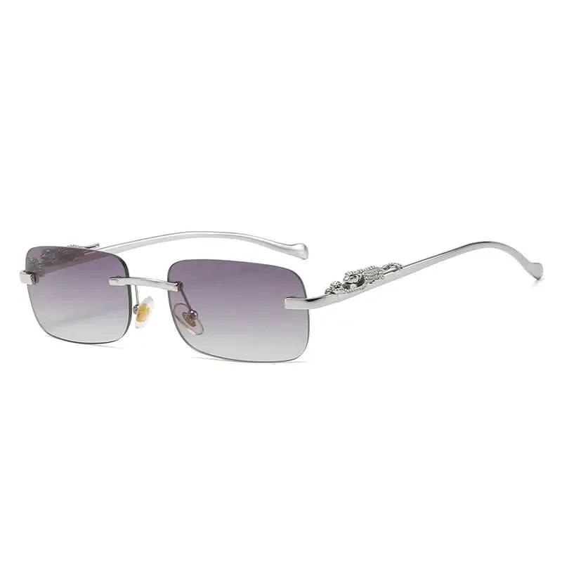 LEOVUE – Randlose Leopardenkopf-Sonnenbrille mit UV400-Schutz