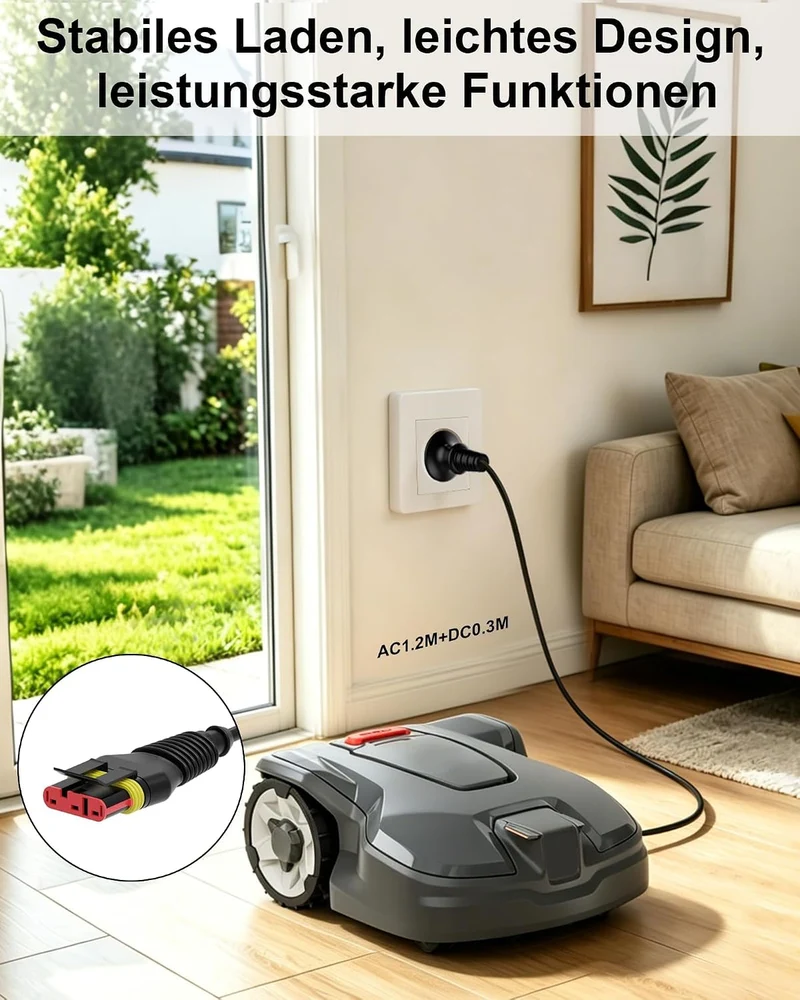 28V 4,2A Ladegerät kompatibel mit Husqvarna Automower 330X, 430X Nera 2023, 430X Roboter Rasenmäher,
