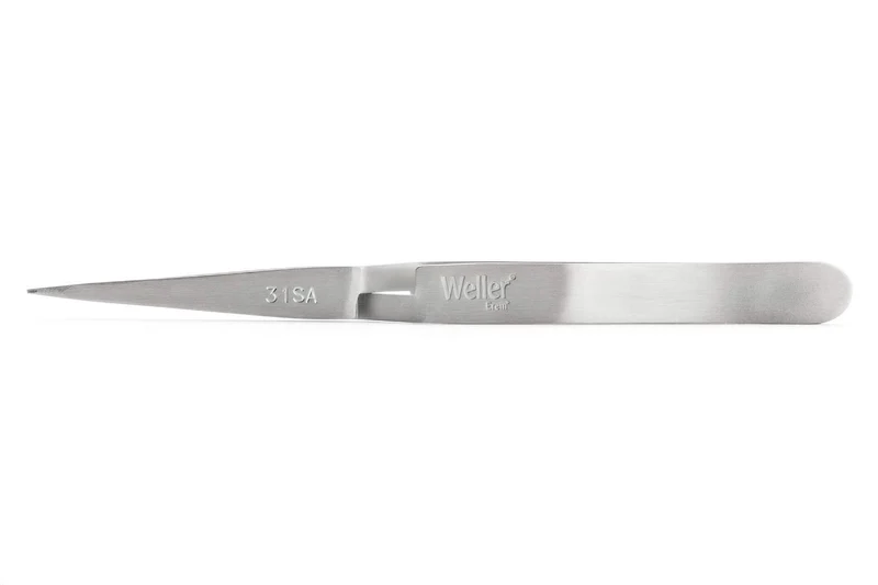 Weller Erem 31SA Reverse-Action-Pinzette Mit Stark Spitzen, Geraden, Sich Vrjüngenden Spitzen