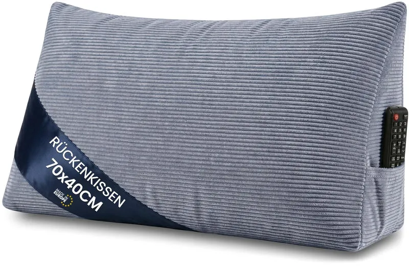 Keilkissen Rückenkissen für Bett und Sofa 70 cm breit - grosses Lesekissen Couchkissen Wandkissen –