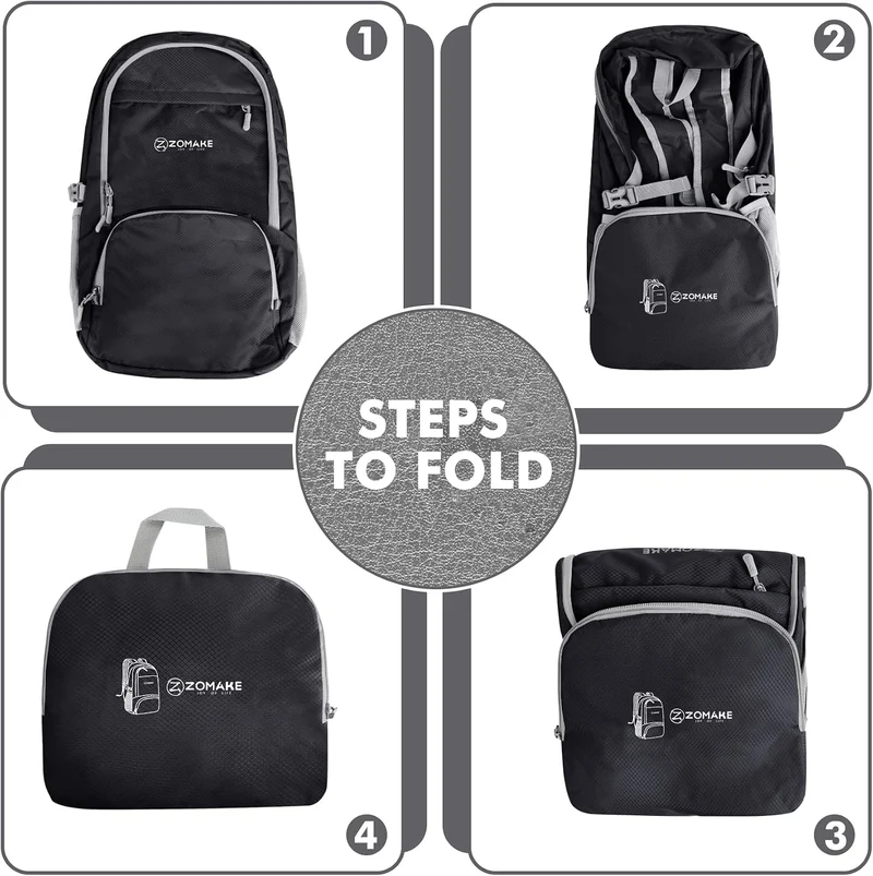 ZOMAKE Leicht Faltbarer Rucksack Packbare Backpacks 30 L,Kleiner Faltbar Wanderrucksack Wasserdicht