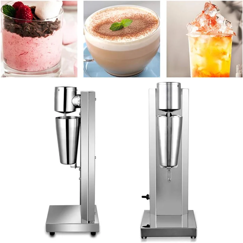 Milchshake Mixer, 180W 650ml Elektrisch Edelstahl Drink Mixer Milchshaker Standmixer für Smoothies,