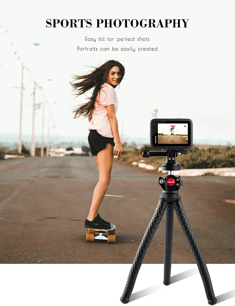 Lammcou Go Pro Stativ, Action Kamera Flexibel Octopus Gorrila Pod & Stativhalterung, Multistativ Kom