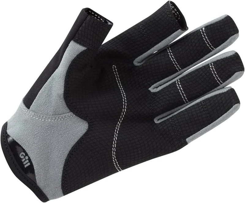 Gill Junior Deckhand Long Finger Sailing Gloves 2022 - Black, JUN