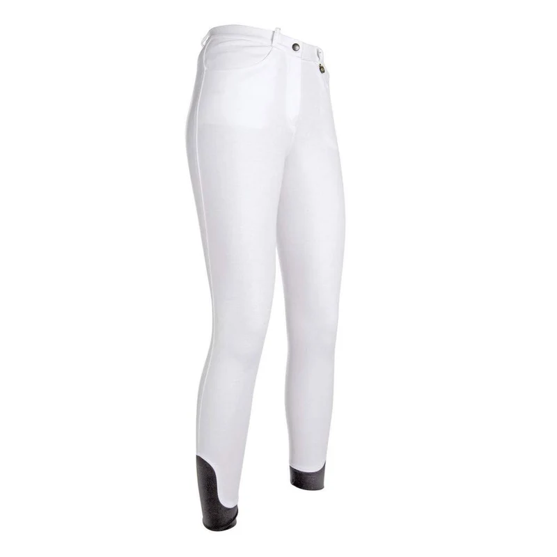 HKM 10539 Reithose Kate, Silikon-Kniebesatz Damenreithose Mädchenreithose 116-48 Weiss 34, Weiss 34