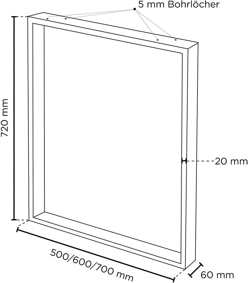 sossai® Stahl Tischkufen (pulverbeschichtet) TKK1 | Farbe: Anthrazit | 2 Stück | Breite 50 cm x Höhe