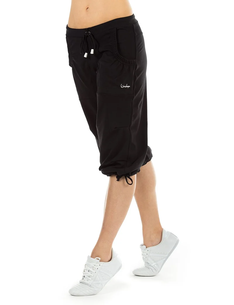 Winshape Damen “Feel good” ¾ Trainingshose WBE6 Dance Fitness Freizeit Sport L Schwarz, L Schwarz