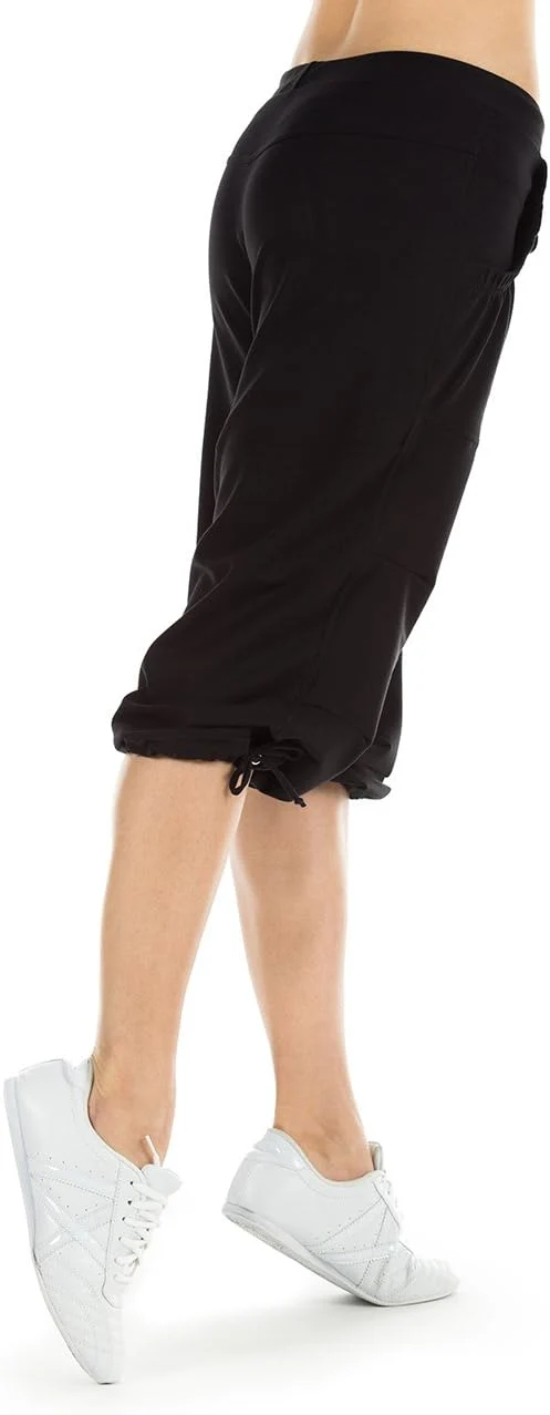 Winshape Damen “Feel good” ¾ Trainingshose WBE6 Dance Fitness Freizeit Sport L Schwarz, L Schwarz