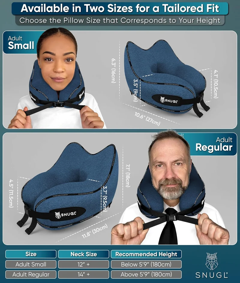 SNUGL Reisekissen (Blau, Erwachsener Klein) Erwachsener Klein Blau, Erwachsener Klein Blau