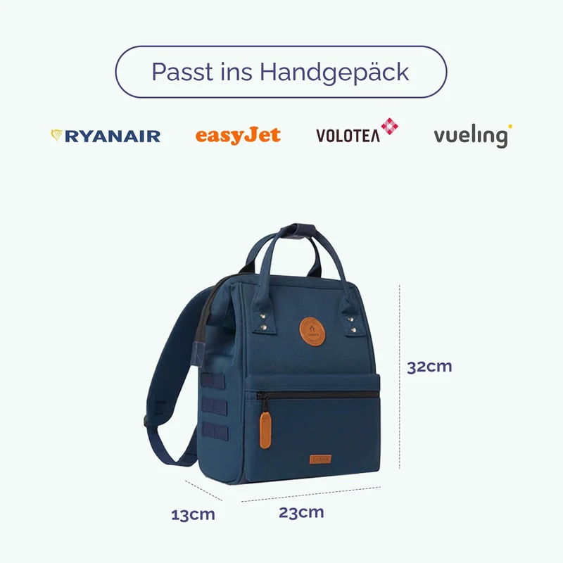 Cabaïa - Rucksack - Adventurer + 2 Vordertaschen - Wasserabweisend - Tagesrucksack - Modell Le Havre