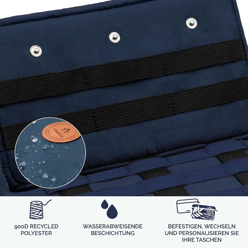 Cabaïa - Rucksack - Adventurer + 2 Vordertaschen - Wasserabweisend - Tagesrucksack - Modell Le Havre