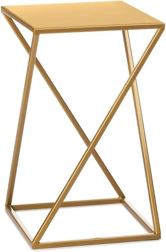 HowHomely Blumenständer Metall Golden 40 cm Hoch - Solider und Robuster Blumenhocker Metall - Pflanz