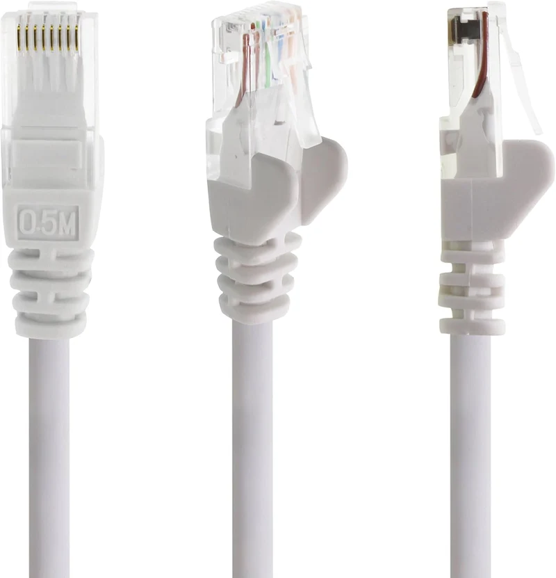 10m - weiss - 10 Stück - (PACK) - CAT.6 CAT6 Ethernet-Lan-Netzwerk-Kabel 1000 Mbit/s Patchkabel 10 m