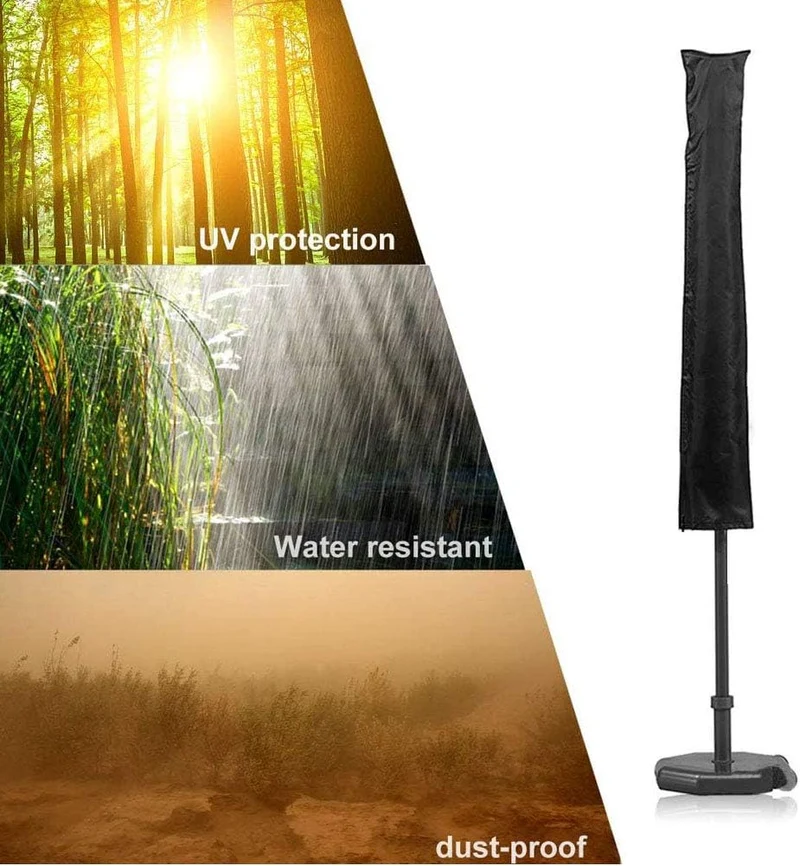 LZQpearl Schutzhülle Für Sonnenschirm, wasserdichte Sonnenschirm Abdeckung, Hochfeste, Reissfeste Ox