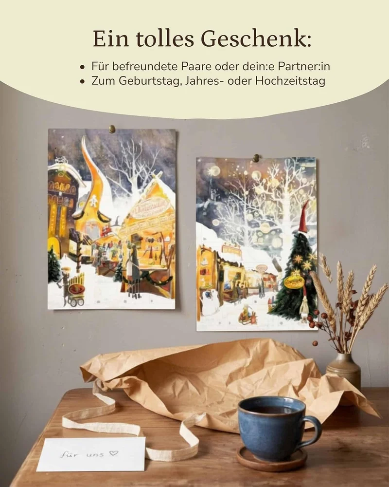 PaarMinuten Adventskalender 2026 – neu von Paarzeit: 24 Erlebnisse für Paare, passen in jeden Alltag