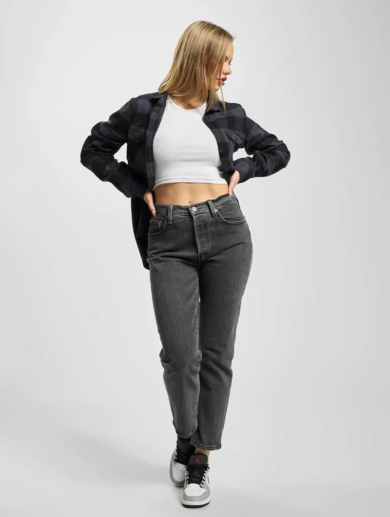 Brandit Herren Amy Flanell Shirt Girls S Schwarz/Grau, S Schwarz/Grau