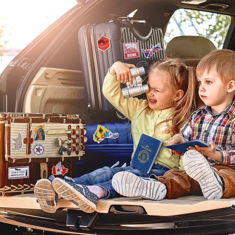 Leeres Reisepassbuch, blaues Reisepass-Notizbuch, 10,2 x 14,9 cm, gefälschter Reisepass für Kinder,
