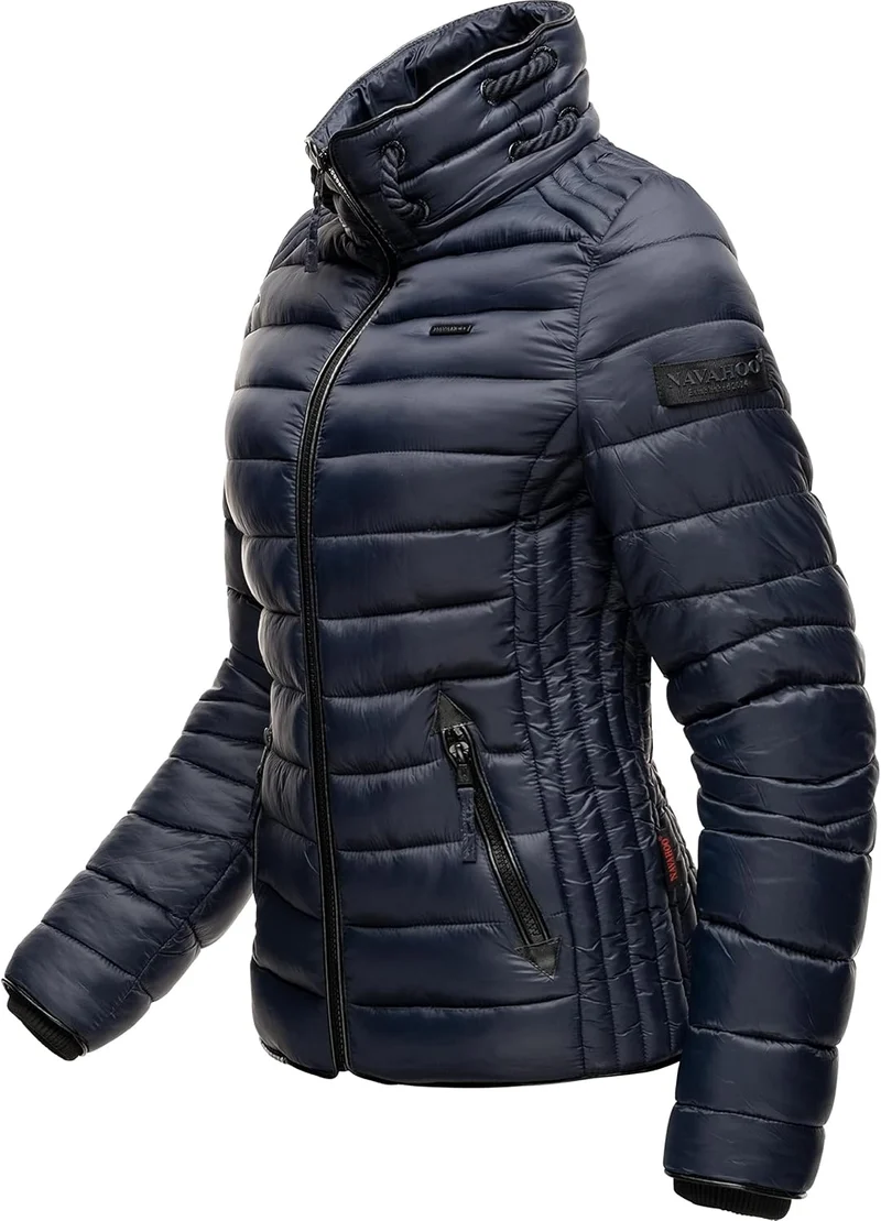 Navahoo Damen leichte Übergangsjacke Steppjacke mit Kapuze Lulana XS-XXL XS Navy, XS Navy