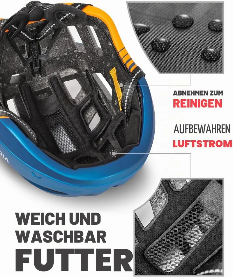 VICTGOAL Fahrradhelm Herren Damen MTB Helm mit Abnehmbarer Magnetische Schutzbrille Visier Atmungsak