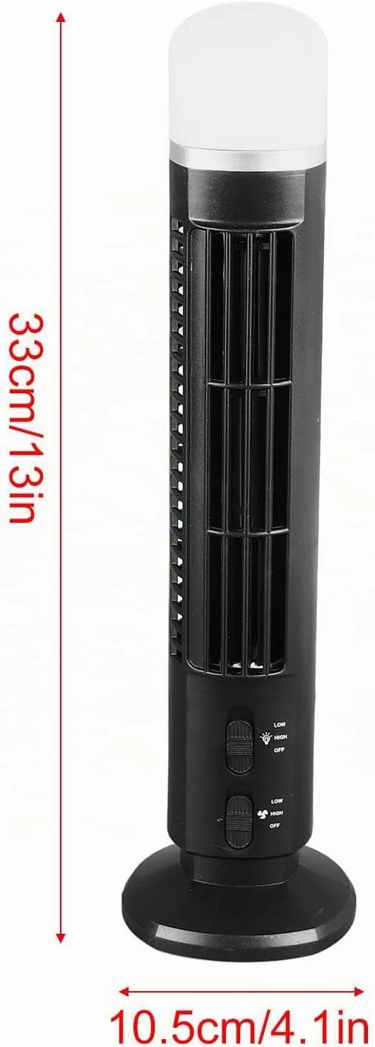 TOPINCN Turmventilator für Schlafzimmer mit Leichten ABS-Metallkomponenten, 90 Grad Oszillierender F