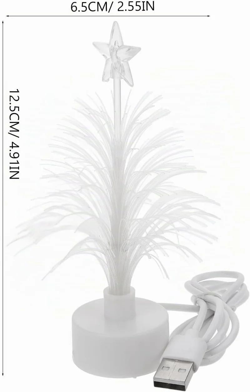 MAGICLULU Mini Led Faser Weihnachtsbaum Mit Farbwechsel USB Stromversorgung Weihnachtsbaum Für Weihn