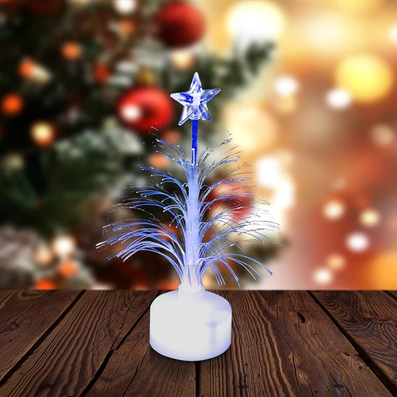 MAGICLULU Mini Led Faser Weihnachtsbaum Mit Farbwechsel USB Stromversorgung Weihnachtsbaum Für Weihn