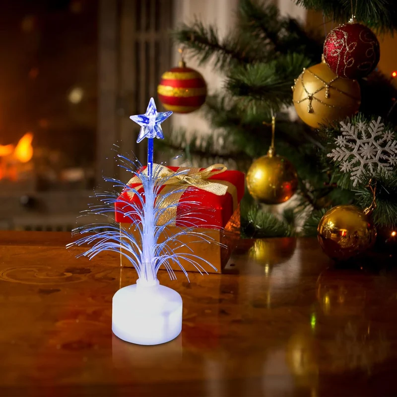 MAGICLULU Mini Led Faser Weihnachtsbaum Mit Farbwechsel USB Stromversorgung Weihnachtsbaum Für Weihn