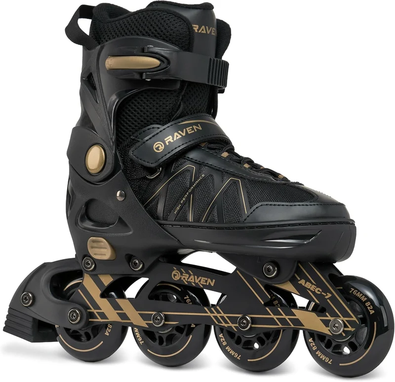 Raven 2in1 Verstellbare Inlineskates-Eishockey Expert mit Triple-Vent-System, Carbon Abec7 Kugellage
