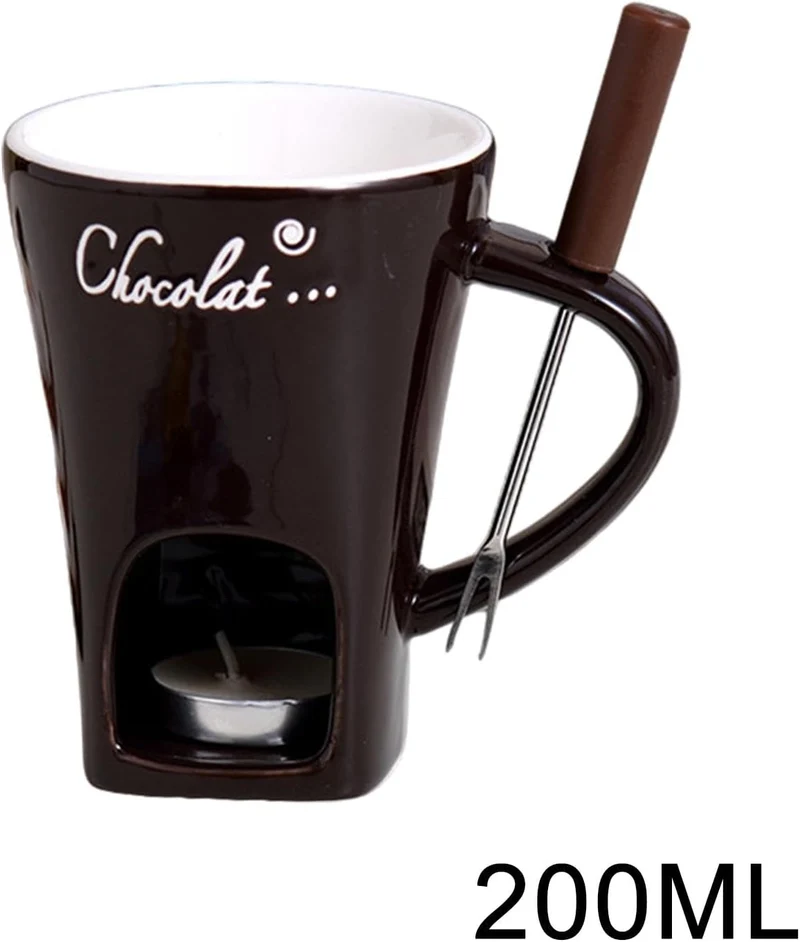 Yulokdwi Schokoladen Fondue Becher, Schokoladenschmelzbecher, Fondue-Schokoladentopf-Set, Fondue-Sch