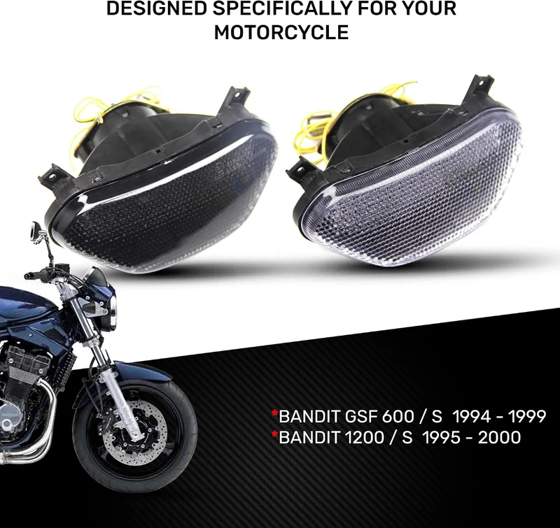 avdb-moto LED-Bremslicht mit integrierten Blinker kompatibel mit GSF Bandit 600, 1200 1994/2000 (Get