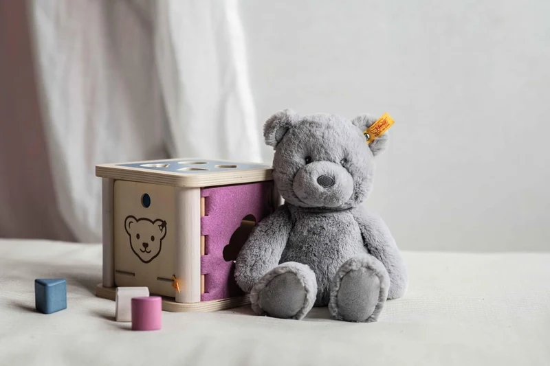 Steiff Kuscheltier Bearzy Teddybär, Süsses Stofftier, Jungen, Mädchen & Babys ab 0 Monaten, Soft Cud