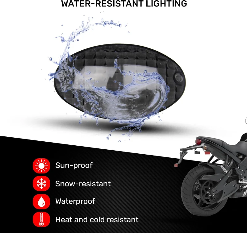avdb-moto LED-Bremslicht mit integrierten Blinker kompatibel mit Buell XB9, XB12 (Getönt), Getönt