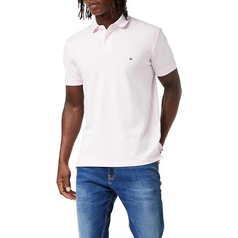 Tommy Hilfiger Herren Poloshirt Kurzarm 1985 Regular Fit L Light Pink, L Light Pink