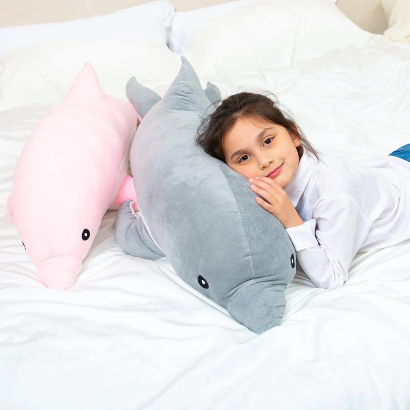 Kekeso Delfin Plüschtiere Schöne Gefüllte Weiche Tier Umarmungskissen Delphin Puppen für Kinder(50cm