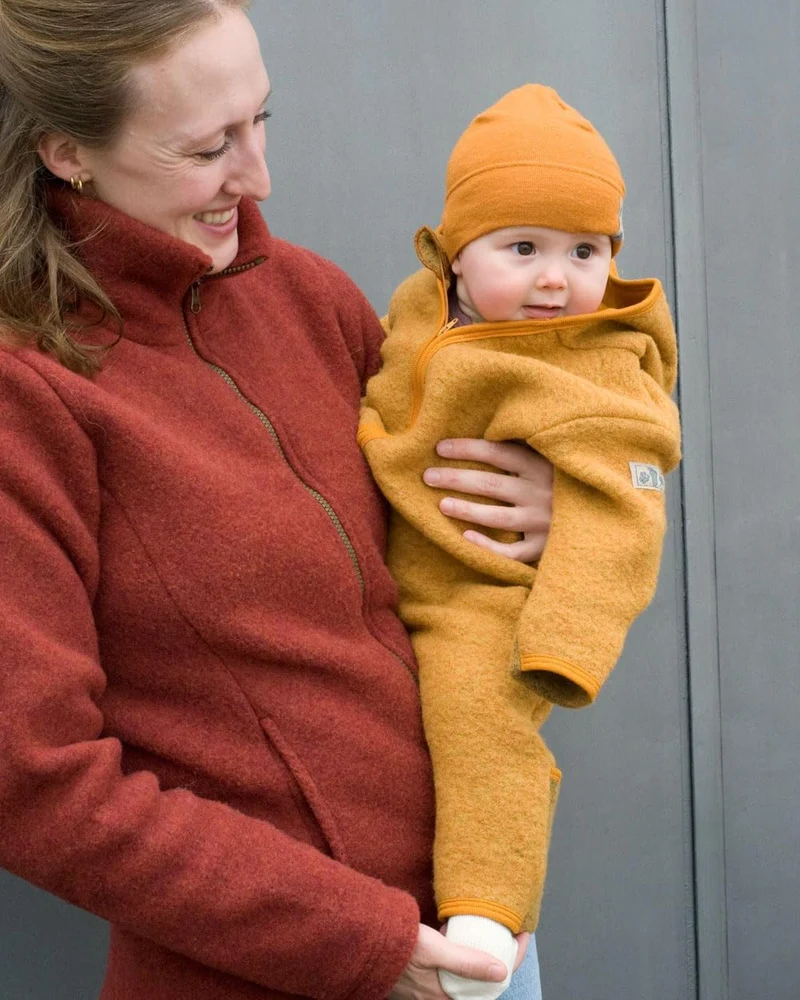 Lilano, Wollfilz Winter Anzug mit gefütterter Kapuze, 80% Wolle (kbT), 20% Baumwolle (KBA) 74 Mauve,