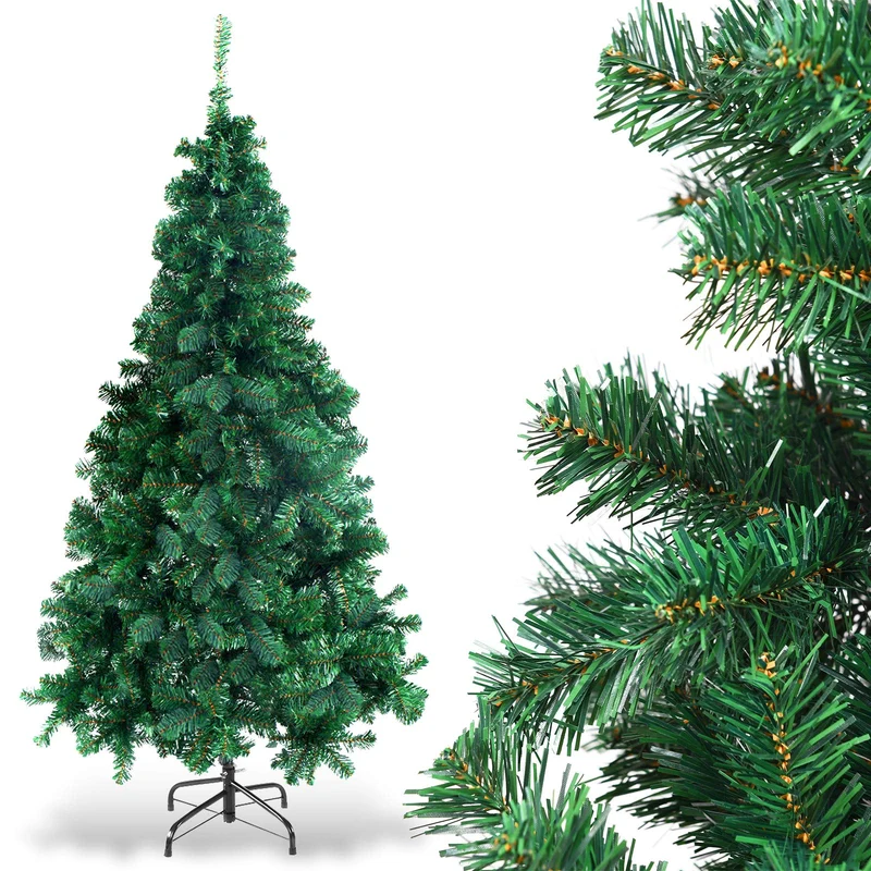 GOPLUS 150/180/210/240cm Weihnachtsbaum Grün, Festliche Weihnachtdekoration für Zuhause, Grüner Tann