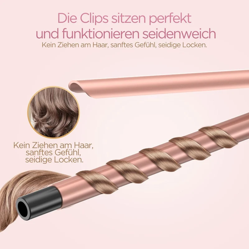 Lockenstab 9mm BESTOPE PRO, Lockenstab Kleine Locken, Multi-Temperatur, Verlängerung Design Hair Cur