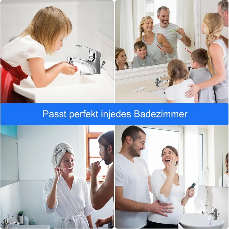KEOKBON Wasserhahn Bad, Waschtischarmatur Einhebelmischer, Mischbatterie mit Zugstange Keine Schmutz