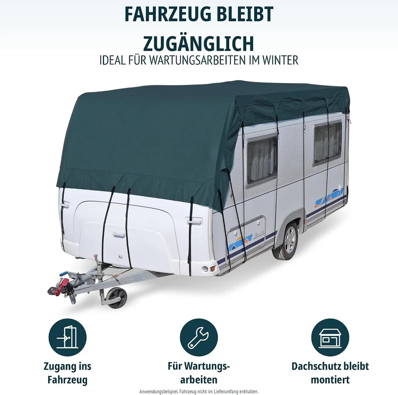 Wohnwagen & Wohnmobil Schutzdach | 6 x 3 m | vierlagig | wintertauglich | Midnight Olive, 6 x 3 m