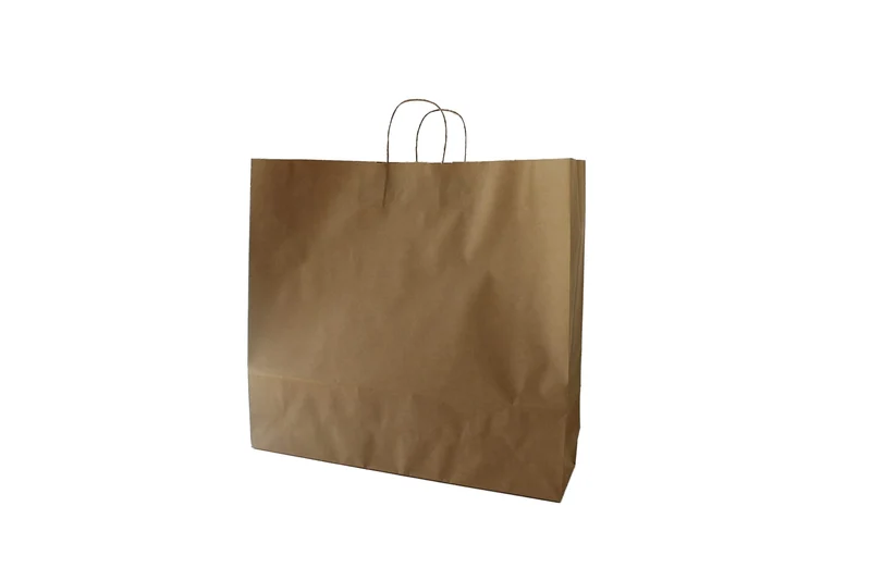 PGV Papiertragetaschen mit Kordel BRAUN extra gross 54 + 14 x 50 cm (10 Stück), 10 Stück