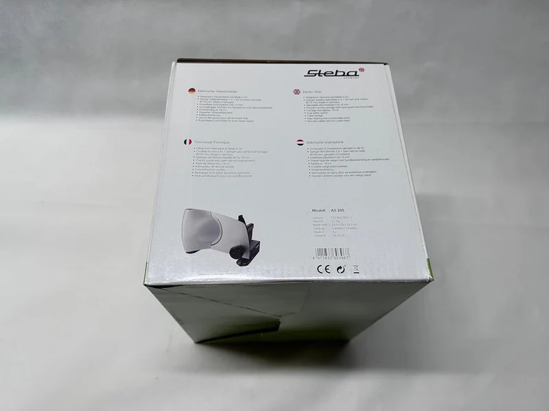 Steba Allesschneider AS 200, Made in EU, Solinger Edelstahlmesser, Schnittst?rke bis 15mm einstellba