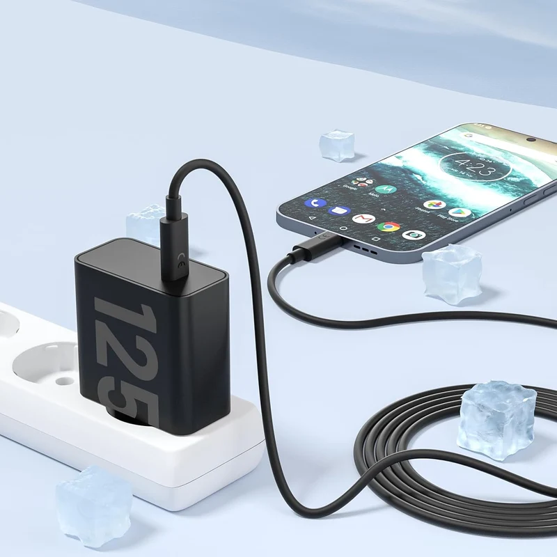 125W USB C Ladegerät Ladekabel für Motorola Edge 70, 60 Neo, 60 Pro, 50 Ultra, 50 Pro, 40 Neo, 40 Pr