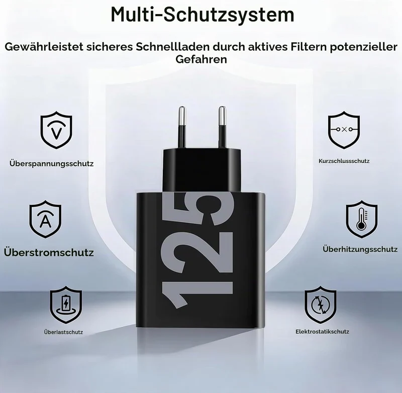 125W USB C Ladegerät Ladekabel für Motorola Edge 70, 60 Neo, 60 Pro, 50 Ultra, 50 Pro, 40 Neo, 40 Pr