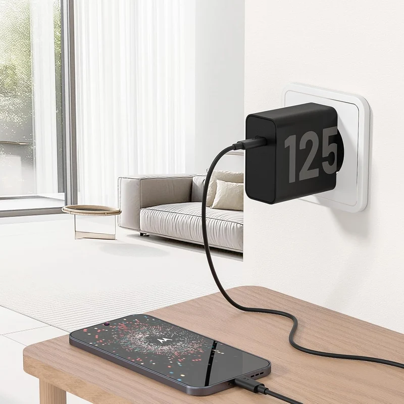 125W USB C Ladegerät Ladekabel für Motorola Edge 70, 60 Neo, 60 Pro, 50 Ultra, 50 Pro, 40 Neo, 40 Pr