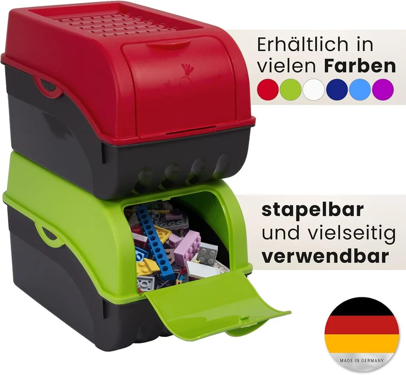 ARTECSIS® 2x Kartoffel Aufbewahrungsbox mit Deckel für 6 kg Kartoffeln (grün) - Vorratsbehälter & Vo