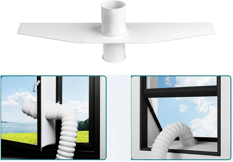 Tragbares Klimaanlagen-Fenster-Kit | Wasserdichte Isolierplatte Mit Reissverschlussöffnung | Tragbar