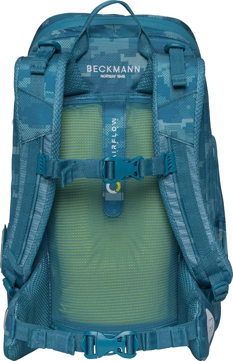 BECKMANN, Schulrucksack-Set Active Air FLX, 6-teilig, Grundschule, inkl. Regenüberzug, 22L Jungle Ga