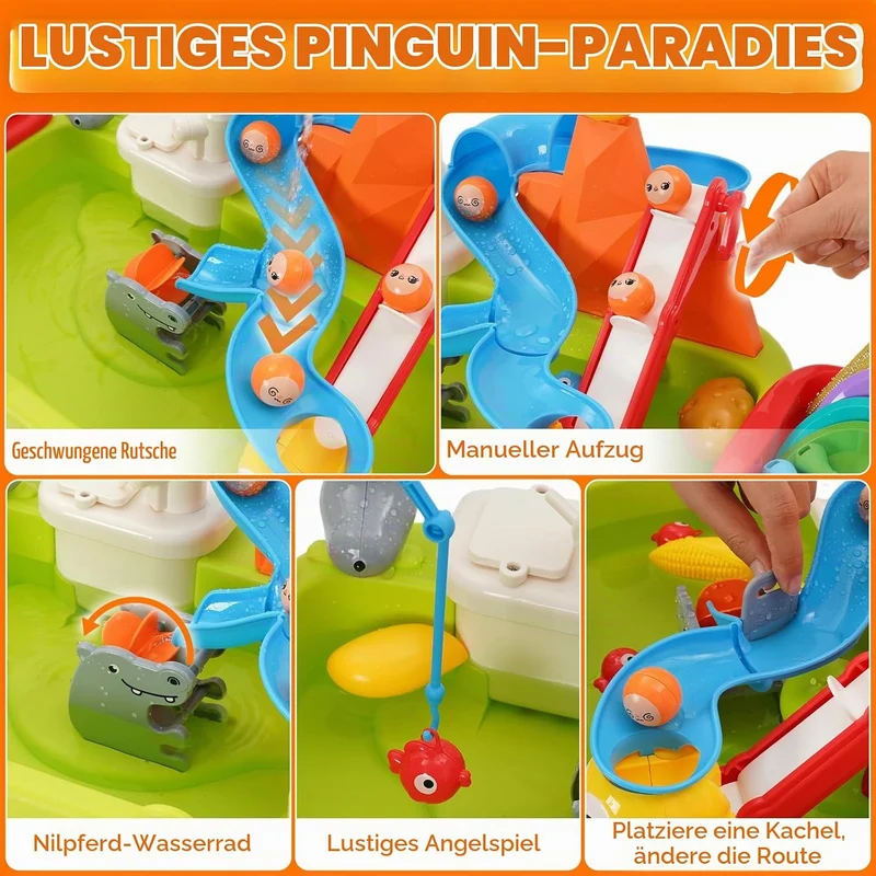 Kinder Spülbecken mit Wasserhahn,Küchenspüle Spielzeug Set mit Wasserkreislauf, Spielküche Zubehör,R
