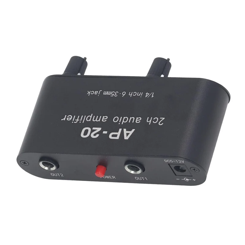 Tonvorverstärker, 0-20 DB 2CH 1/4 Zoll 6,5 Mm Tonverstärker DC 5-12 V für Mikrofone