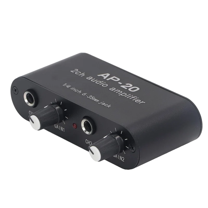 Tonvorverstärker, 0-20 DB 2CH 1/4 Zoll 6,5 Mm Tonverstärker DC 5-12 V für Mikrofone